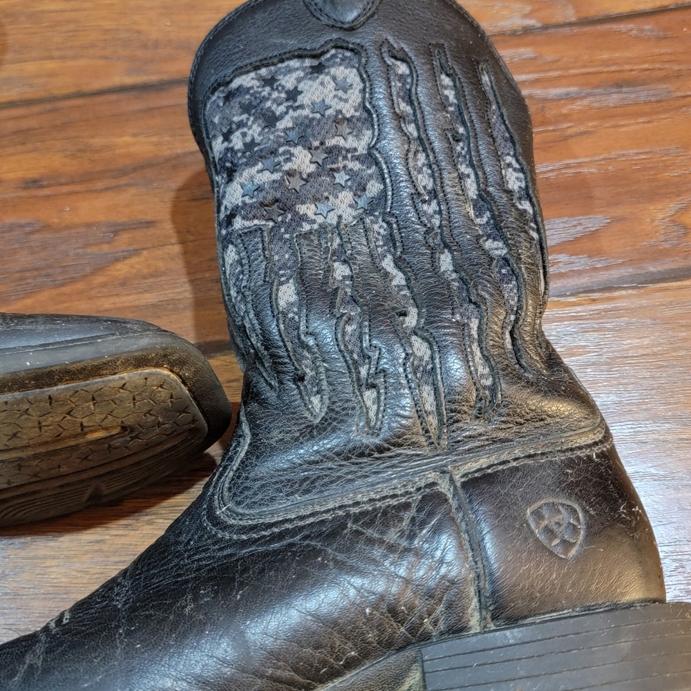 Ariat Black Western square toe boots - Picture 10 of 13